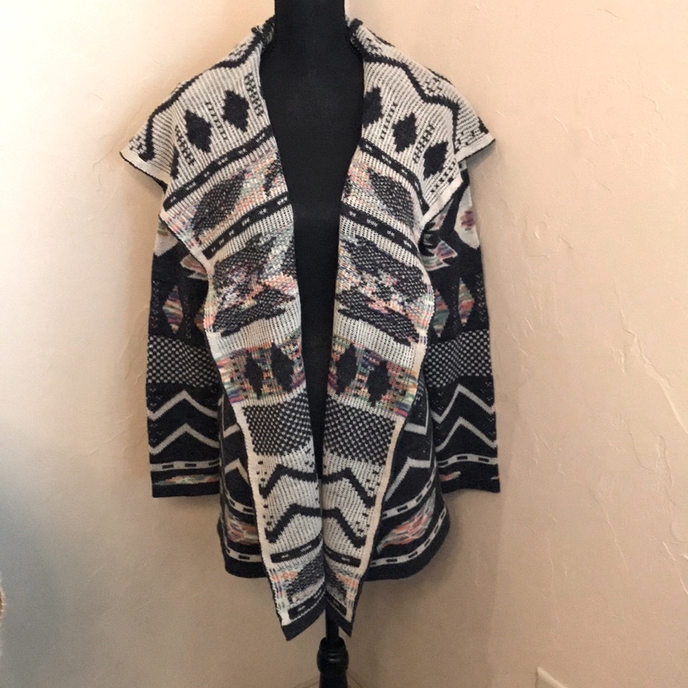 Indigo Boho/tribal Statement Sweater Size Medium